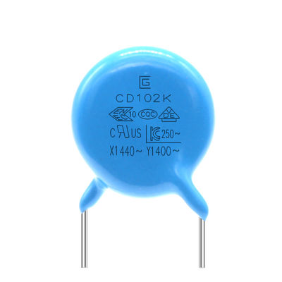 Rustproof κεραμική Y1 φλόγα πυκνωτών ασφάλειας 102M 400V P10MM Y5V - καθυστερών πρακτικός