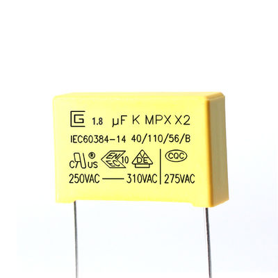 πυκνωτής 1,8 ασφάλειας 185K 125VAC X2 καλές ιδιότητες Uf στο υγρό περιβάλλον