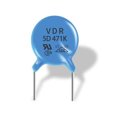 Varistor μεταλλικών οξειδίων 5D 471k το γρήγορο υψηλό μέγιστο ρεύμα απάντησης αντιστέκεται την ικανότητα