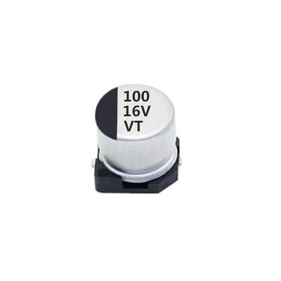 Σταθερός πυκνωτής απόδοσης 100uf 16v SMD, ηλεκτρολυτικός πυκνωτής αργιλίου