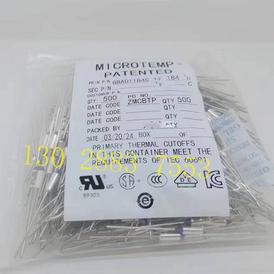 MICROTEMP G8A00072C Θερμική ασφάλεια Δυνατότητα διακοπής ρεύματος έως 25 άμπερες σε 250VAC G8A01Tf072C