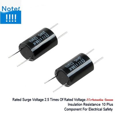 Ονομαστική τάση υπερτάσεως 2,5 φορές της ονομαστικής τάσης X2 Αντίσταση μόνωσης προστατευτικού πυκνωτή 10 συν εξάρτημα για ηλεκτρική ασφάλεια