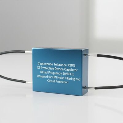 Ανοχή χωρητικότητας ±20 τοις εκατό Πυκνωτής προστατευτικής συσκευής X2 Ονομαστική συχνότητα 50 60Hz Σχεδιασμένος για φιλτράρισμα θορύβου EMI και προστασία κυκλώματος